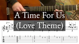 Download A TIME FOR US - Romeo and Juliet - Full Tutorial with TAB - Fingerstyle Guitar MP3