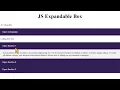 How to Create Expandable Sections with HTML CSS JavaScript Web Designing Tutorial