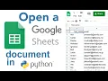 Python Import Read In Google Spreadsheet Using Pandas Open a Google sheets document in python