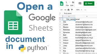Python Import Read In Google Spreadsheet Using Pandas Open a Google sheets document in python