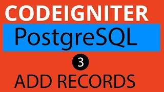 3 Add New Data from CodeIgniter to PostgreSQL Insert Update Delete CodeIgniter PostgreSQL