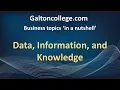 Data Information and Knowledge