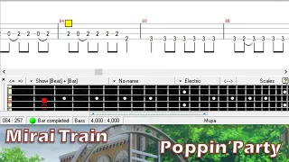 Download Mirai Train - Poppin'Party [Bass TAB] MP3