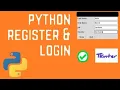 How to create a graphical register and login system in python using Tkinter
