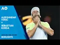 Aleksandar Vukic v Sebastian Korda Highlights Australian Open 2025 Second Round