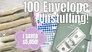 100 Envelope Unstuffing Unstuffing My Savings Challenge Binder Cash Count