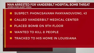 Man charged with making bomb threat against VUMC