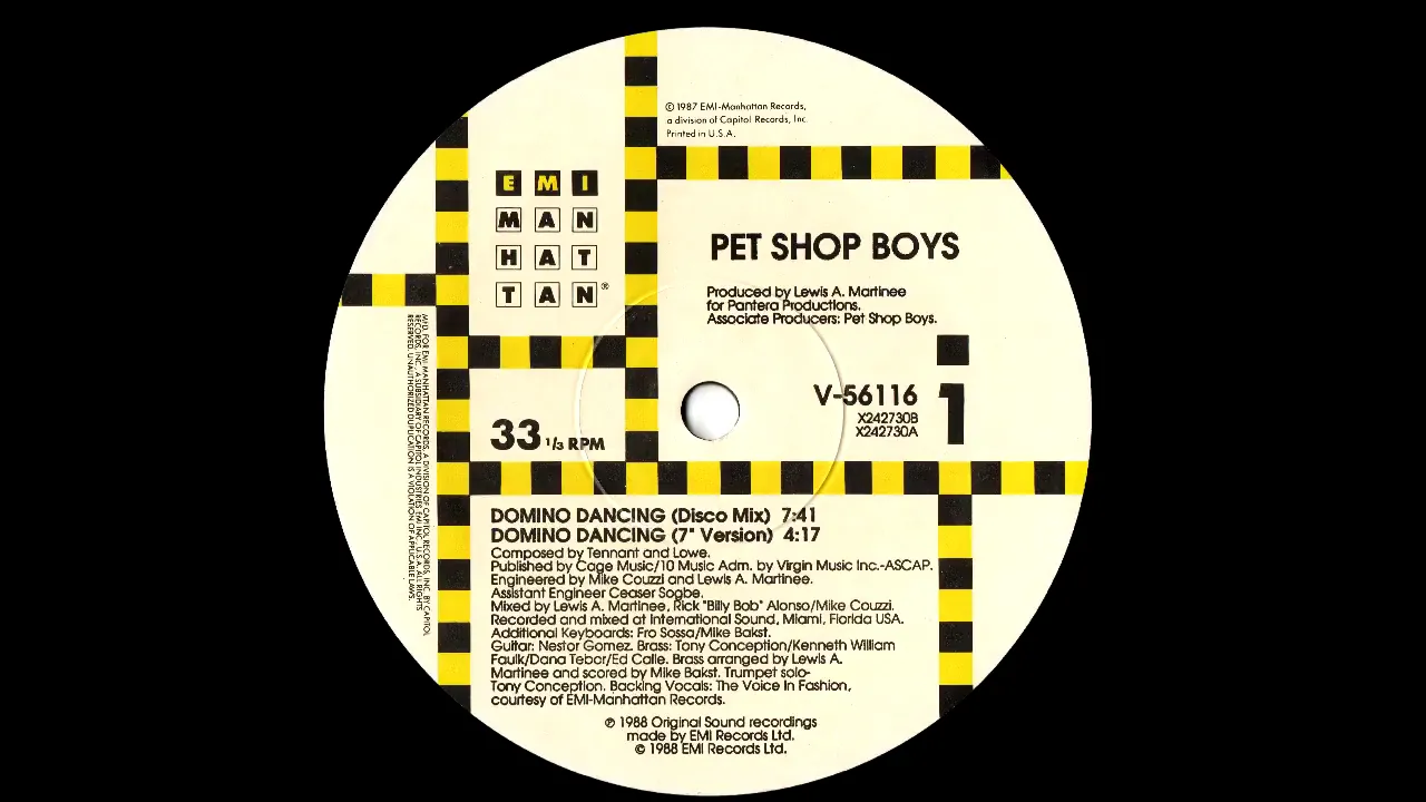 Pet Shop Boys - Domino Dancing (Disco Mix) 1988