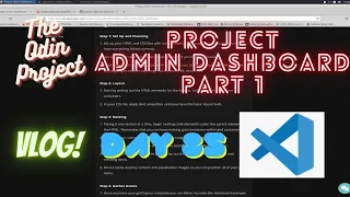 The Odin Project VLOG Day 85 CODING For BEGINNERS CSS Project Admin-Dashboard Part 1
