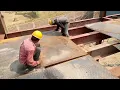 Ms Chequered plates fixing and welding of tie beam joint