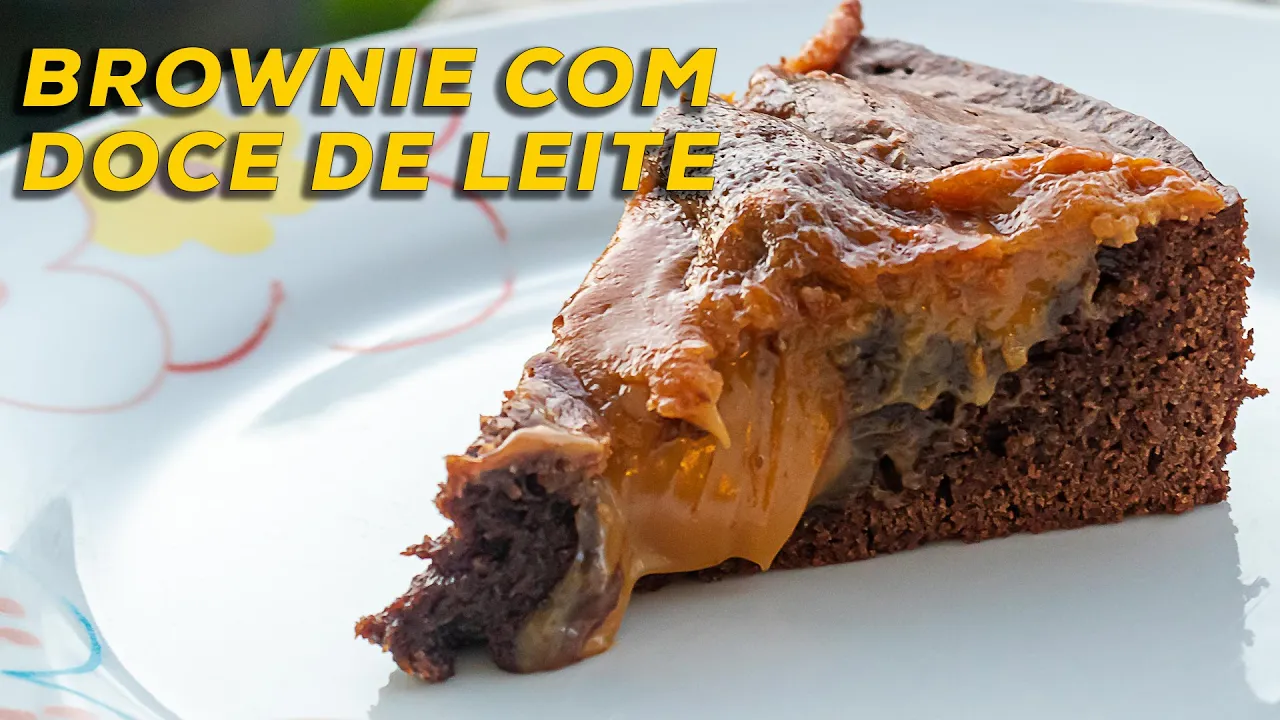 RECEITA DE BROWNIE COM DOCE DE LEITE
