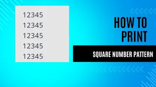 Learn to Code a Square Number Pattern in Java - Step-by-Step Tutorial