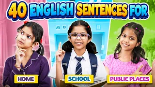 40 Daily Use English Sentences for Kids to use at Home, School & Public Places 😍, Adi Connection