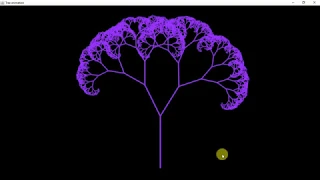 Fractal Animation Binary Tree Java