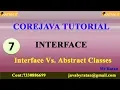 Core Java Tutorial Interface - 7 Interface Vs Abstract Classes By Ratan Sir