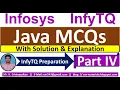 InfyTQ Java MCQs Java MCQs for InfyTQ 2023 Java MCQs Solution Explanation Part-4