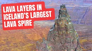 Lava Layers In A Huge Icelandic Lava Spire - Geology Nerd Version
