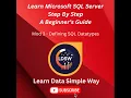 Module 3 5 - Defining SQL Datatypes Unicode Char String