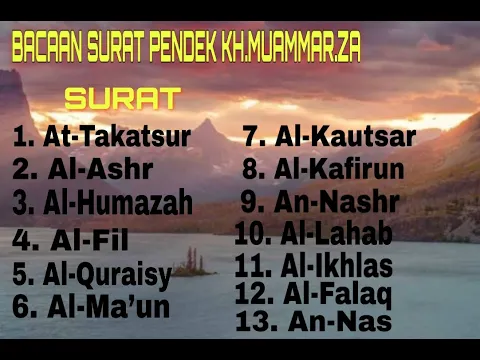 Download MP3 BACAAN SURAT PENDEK MERDU KH.MUAMMAR.ZA #KhMuammarZA