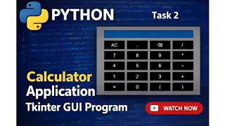 Python Tkinter Calculator Application CODSOFT Internship Task 2 Beginner Project