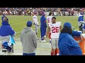 Saquon Barkley up close on the sideline from the Dream Seats at FedEx Field Giants at Redskins 2019