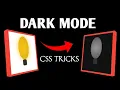 Create a Unique Dark Mode Toggle in HTML CSS JavaScript Modern Stylish