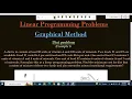 LPP18 Linear Programming Problems DIET Problem Graphical Method Example 6