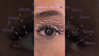 Babydoll lash map Orla 14mm and Rilee 12mm