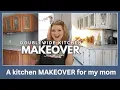 I LOVE this MAKEOVER we did for my MOM Double wide MOBILE HOME kitchen updates