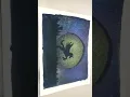 Stencil spray art unicorn