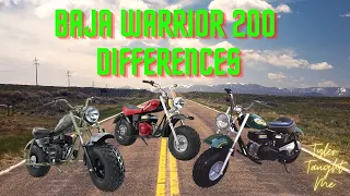 Let s Talk Baja Warrior 200 Differences
