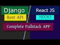 Django Rest API React JS Hooks Complete Full Stack Series Introduction Demo Project