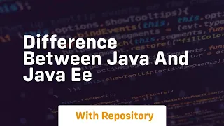 difference between java and java ee