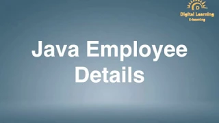 22 Java Employee Details Online Training Download app from below link