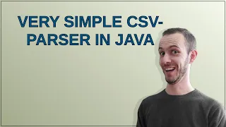 Codereview Very simple CSV-parser in Java