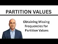How to obtain Missing Frequencies for Partition Values - Quartiles Deciles Percentiles