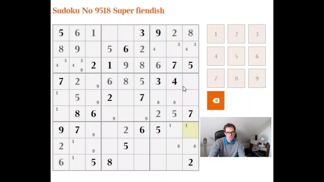 How to solve the Super Fiendish Sudoku from The Times: 12 Dec 2017