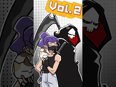 "Cat Lover vs Grim Reaper Vol.2: Death Wants a Cat" 🐱💀 #JackandSara #anime #animation #cat