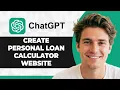How to Create a Personal Loan Calculator Website With ChatGPT 2026 Guide