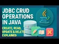 JDBC CRUD Operations in Java Create Read Update Delete Explained