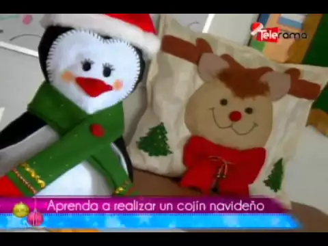 Aprenda a realizar un cojín navideño