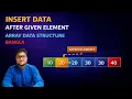 Insert Data After a Given Element in Array Data Structure Bangla