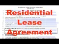Residential Lease Agreement Tutorial
