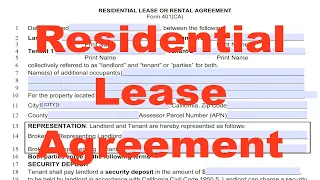 Residential Lease Agreement Tutorial