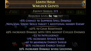 How to craft Gloves with the Increased Damage With Hits Against Chilled Enemies Alva mod