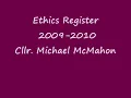 Ethics REGISTER 2009 -2010 Bundoran Council