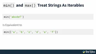 Starting With Python s min and max Functions