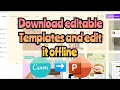 How to download EDITABLE templates of ANY DESIGN in canva Digital templates