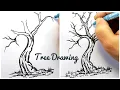 How to Draw Dead Tree Easy Simple Tutorial Art Illustration Idea part 9