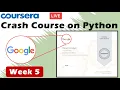Crash Course on Python Coursera Week 5 - Full solved Google IT Automation with Python 2020